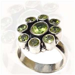 Sterling Silver & Peridot Gemstone Ring