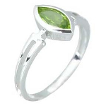 Sterling Silver & Peridot Gemstone Ring