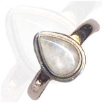 Sterling Silver & Moonstone Cabochon Ring