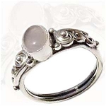 Sterling Silver & Moonstone Cabochon Ring