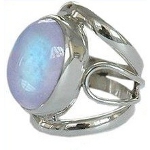 Sterling Silver & Moonstone Cab Ring