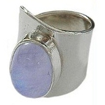 Sterling Silver & Moonstone Cab Wrap Ring