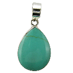 Sterling Silver & Teardrop Turquoise Pendant