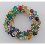 Retro Faceted Crystal Stretch Bracelet