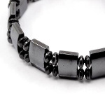 Magnetic Hematite Rectangle Bead Stretch Bracelet