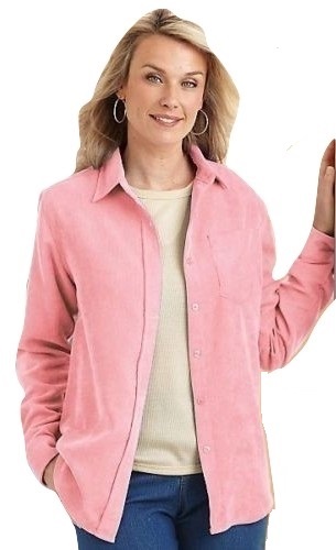 Size XL American Sweetheart Pink Corduroy Comfort Shirt