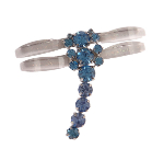 Blue Rhinestone & Iridescent Sparkle Dragonfly Brooch