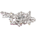 Victorian Style Large Rhinestone Floral Bouquet Purple Brooch