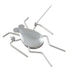 Insect Series Mirror Finish Metal & Rhinestone Cicada Brooch