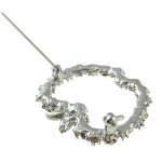 Red & Aurora Borealis Rhinestone Teacher Apple Brooch