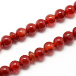 Solid Carnelian Gemstone Buddhist Mala Bead Prayer Bracelet
