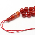 Solid Carnelian Gemstone Buddhist Mala Bead Prayer Bracelet