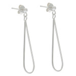 Sterling Silver Teardrop Wire Dangle Earrings