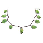 Maria Oiticica Designer Green Colored Seed Pod Necklace
