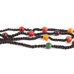 Maria Oiticica Designer Braided Dyed Seed Bead Necklace