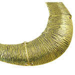 Antiqued Boho Bohemian Chic Statement Necklace ~ Gold