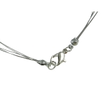 Mixed Black Pink White Freshwater Pearl Steel Illusion Necklace