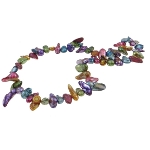 Retro Style Multi Color Baroque Freshwater Pearl Necklace