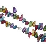 Retro Style Multi Color Baroque Freshwater Pearl Necklace