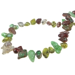 48" Baroque Freshwater Pearl Copper Green White Yellow Necklace