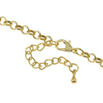 Boutique Gold Tone Art Deco Tortoise Luster Triangular Necklace