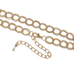 Boutique Gold Tone Art Deco Pink White Resin Cab Necklace