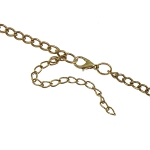 Antiqued Gold Tone Trumpet Blossom & Tendril Statement Necklace