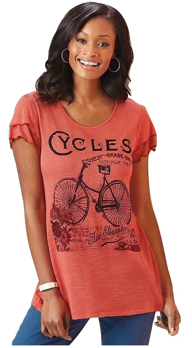 Size 3X Adrian Delafield French Bicycle Tee