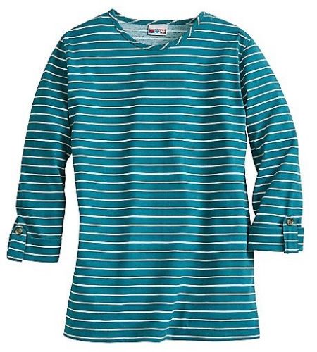 Size M American Sweetheart Teal Striped Knit Top
