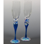 Champagne Stem Pair in Blue
