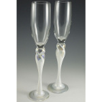Champagne Stem Pair in White Ivory