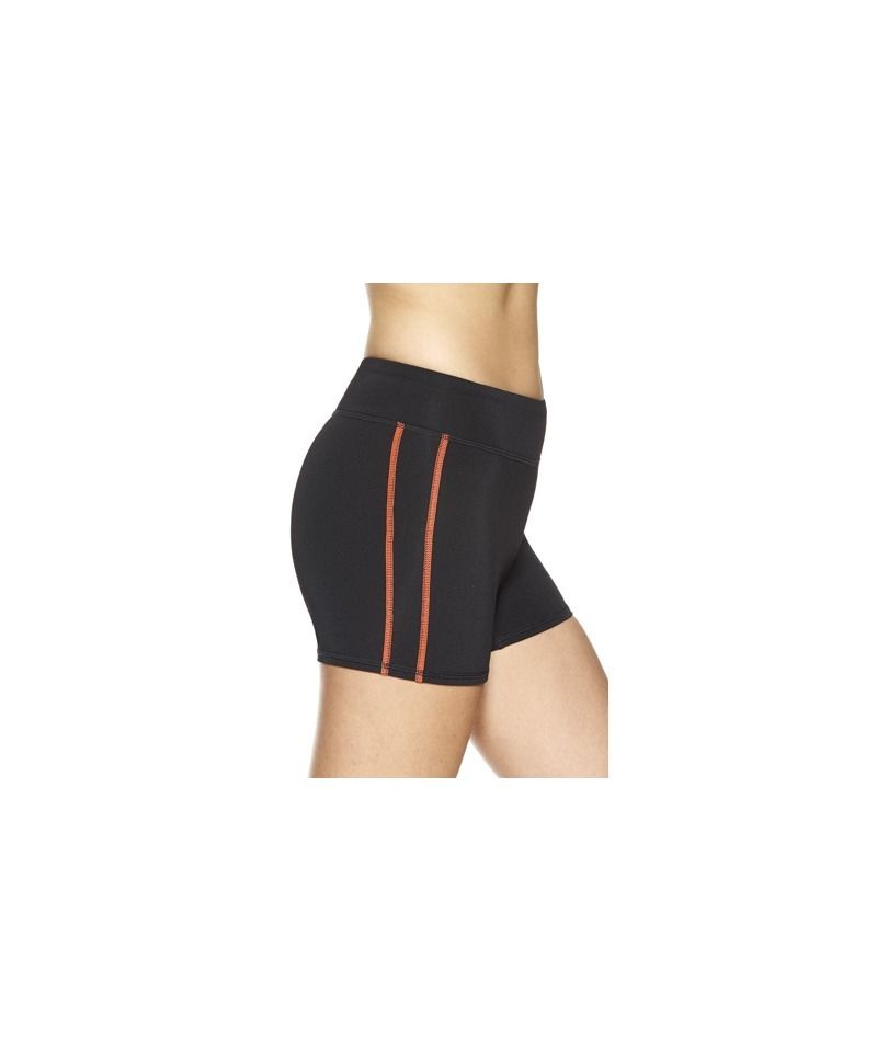 Size XS HUE Coral Stripe Sport Shorts