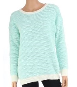 Size L Romeo & Juliet Couture Tulip Knit Sweater in Blue