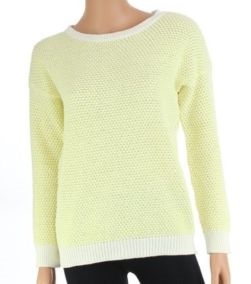 Size L Romeo & Juliet Couture Tulip Knit Sweater in Yellow