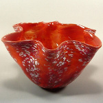 Wisteria Fluted Bowl in Red