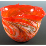 Pinched Bowl in Red