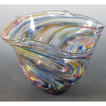 Pinched Bowl in Rainbow