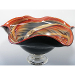 Wavy Bowl in Red-Black