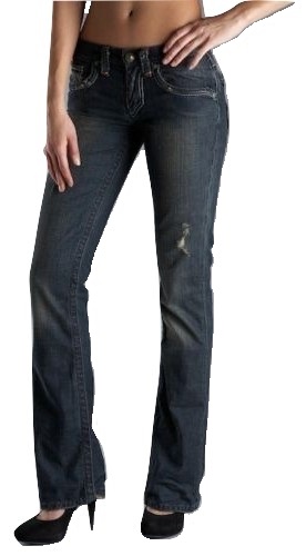 Size 27 Stitch's The Cheyenne Flare Distressed Jeans