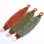 Mixed Bohemian Boho Woven Seed Bead Bracelets & Stainless Steel
