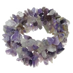 Genuine Amethyst Purple Gemstone Chip Stretch Bracelet