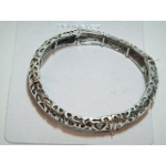 Tibetan Silver Stretch Bracelet ~ Cheetah