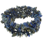 Genuine Lapis Lazuli Blue Gemstone Chip Stretch Bracelet