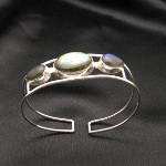 Artist-Crafted Sterling Silver & Labradorite Adjustable Bracelet