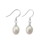 50% OFF Sterling Silver & Freshwater Pearl Drop Earrings