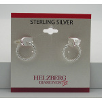 Liquidation Sterling Silver Rope Overlay Hoop Earrings