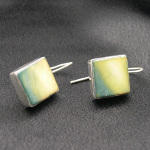Artist-Crafted Sterling Silver & Lustrous Shell Earrings