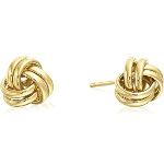 Carded 14K Gold Plate Celtic Knot Stud Earrings