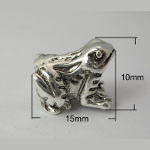 Tibetan Silver Figural Frog European Bracelet Bead
