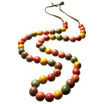 Maria Oiticica Designer Braided 50 Dyed Seed Bead Necklace
